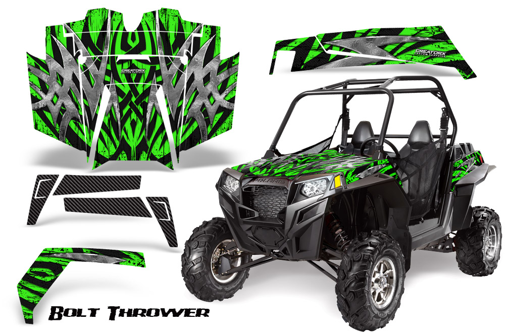 RZR 900 2011 Graphics Kit Bolt Thrower Green